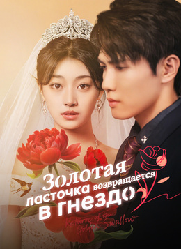 Золотая ласточка возвращается в гнездо